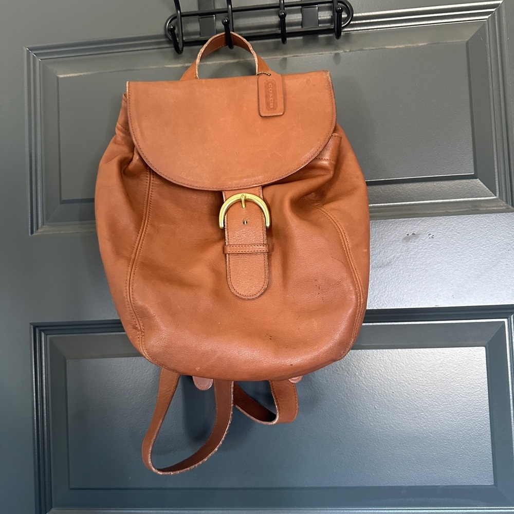 Vintage Coach Soho Back Sac Brown Leather Backpack Bag 4134 MADE IN USA